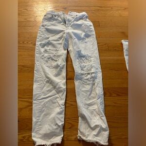 White womens american eagle pants